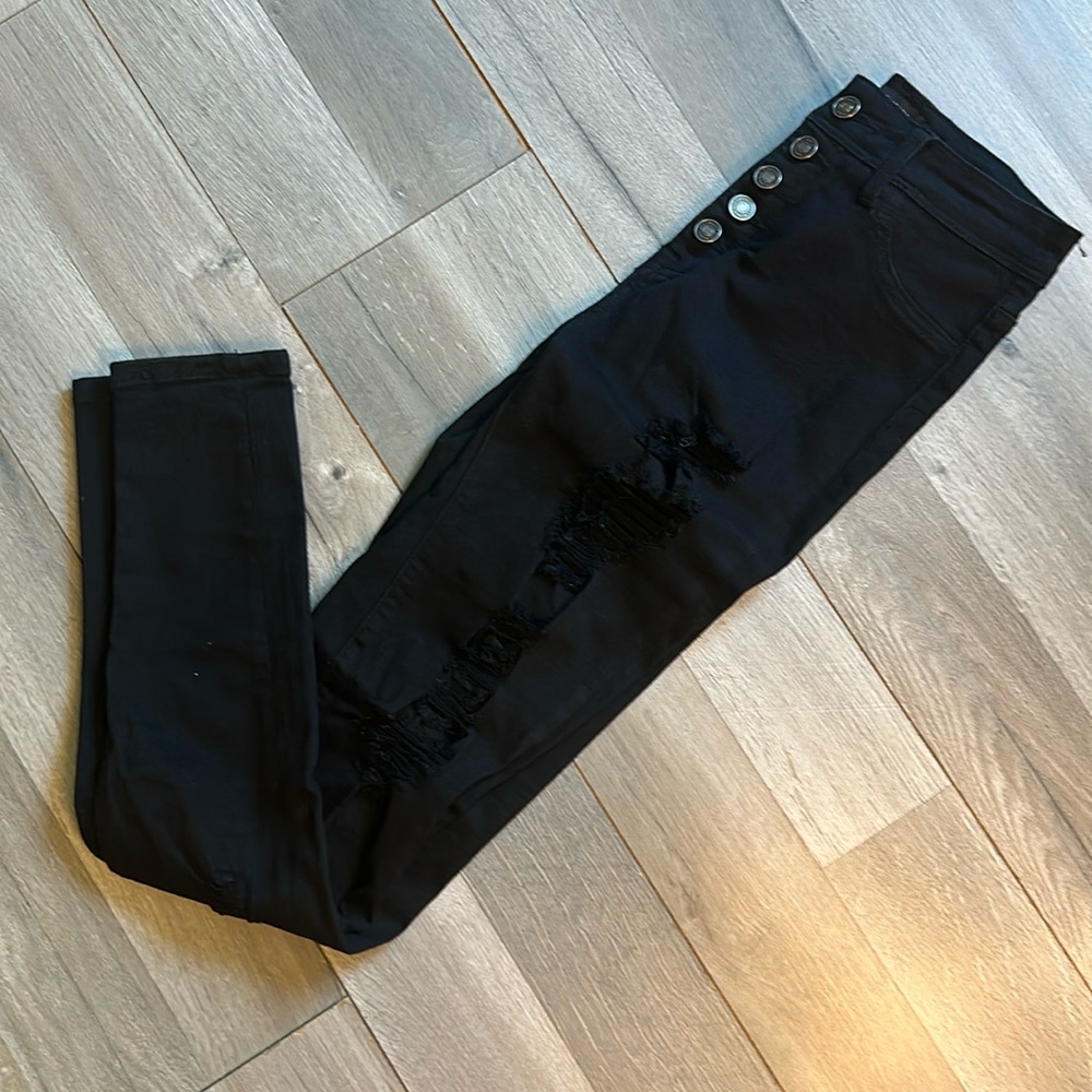 High rise skinny jeans